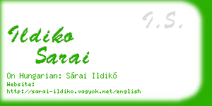 ildiko sarai business card
